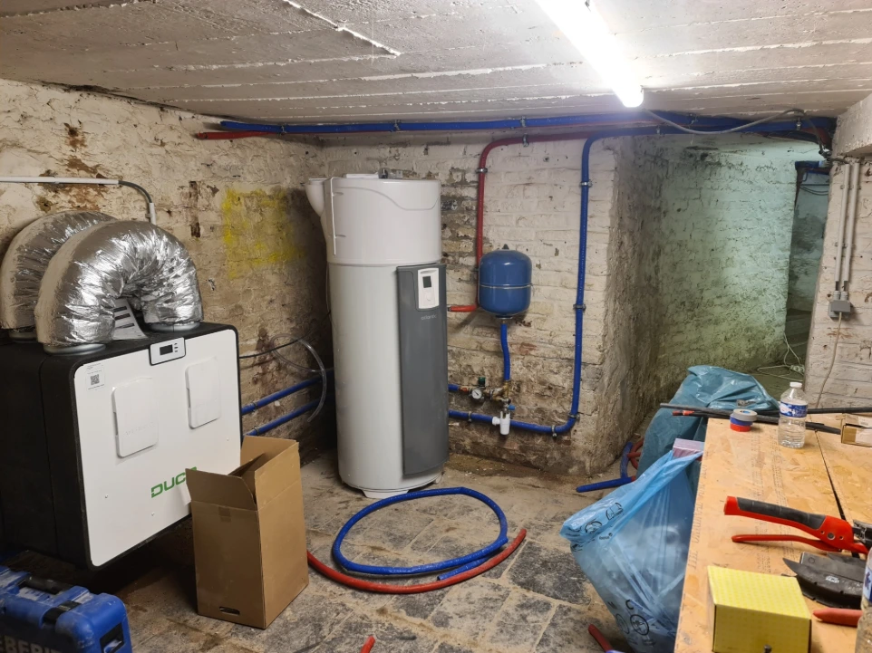 pose circuit sanitaire et chauffe eau